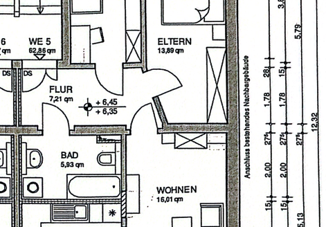 3-Zimmerwohnung mit Balkon / Parkett in Mockau